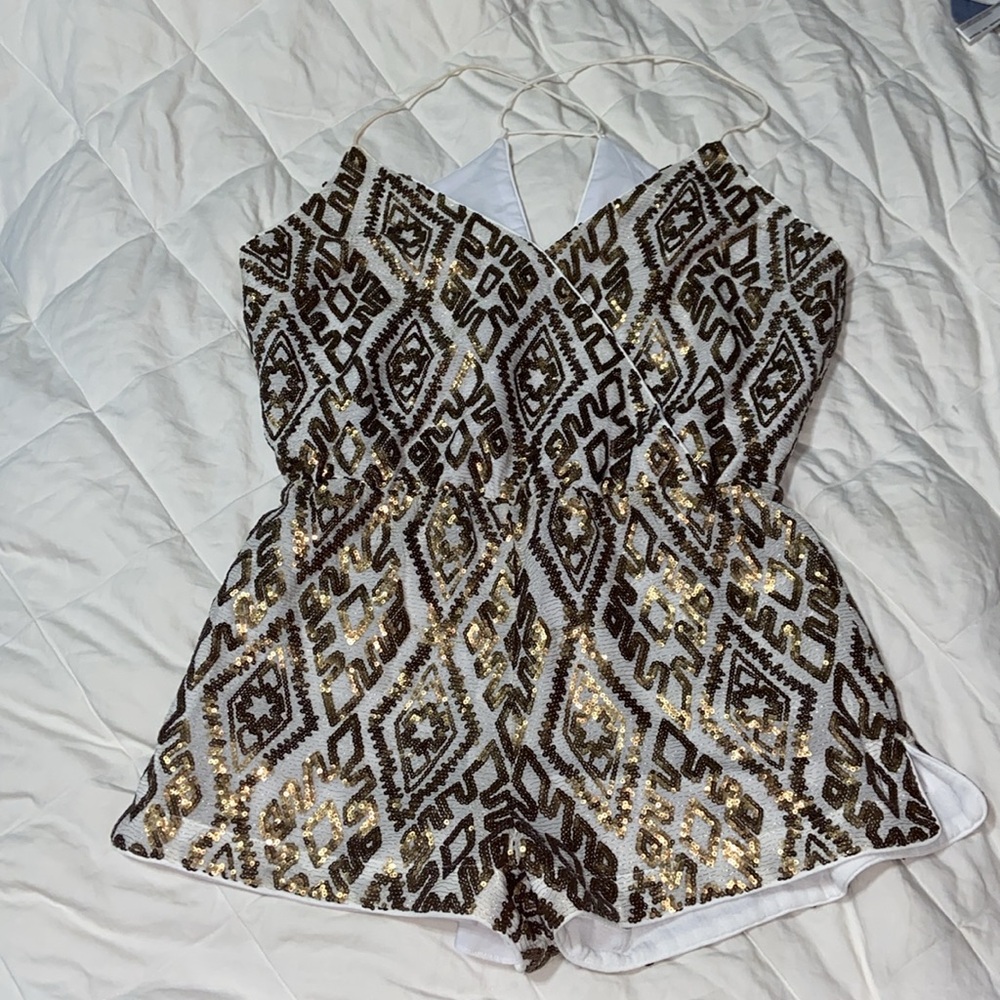 Saylor ‘Shellie’ Boho Sequin Romper - image 6